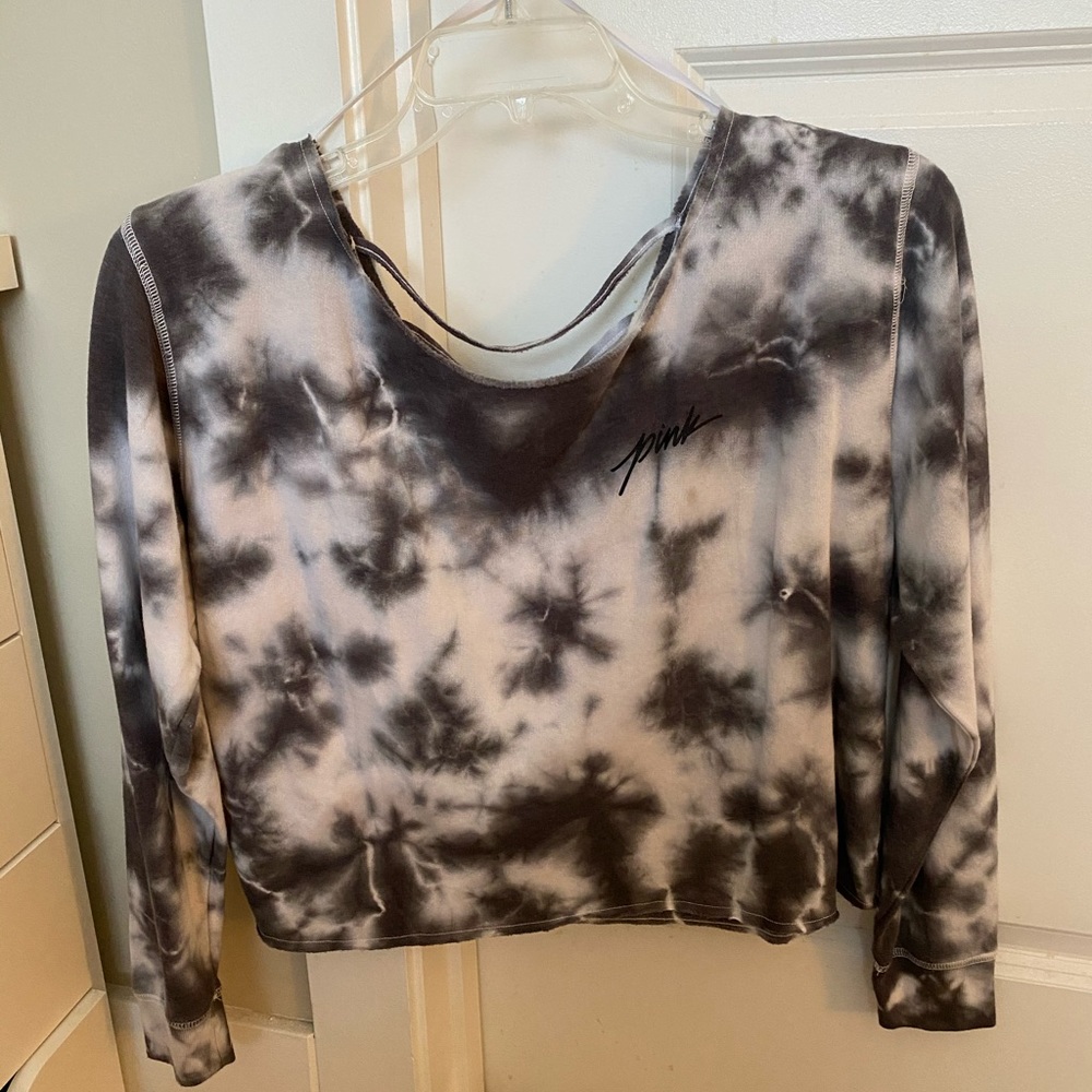 PINK Off the Shoulder Sweatshirt